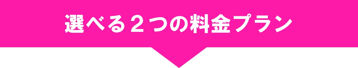 選べる２つの料金プラン